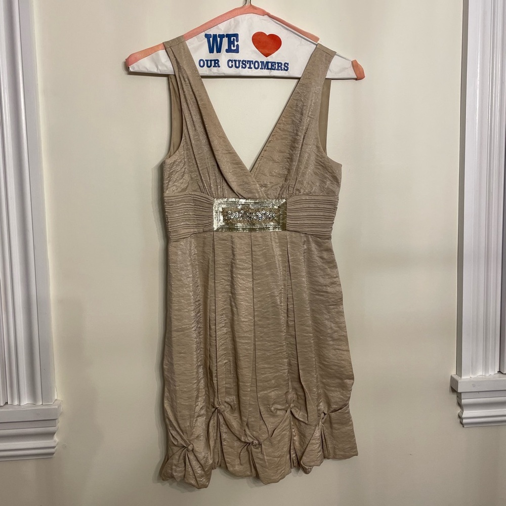 BCBG MAXAZARIA Mini Dress with Sequins Detail